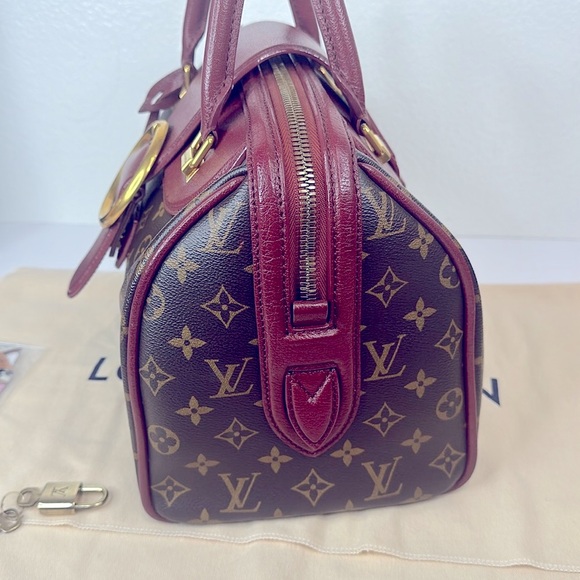 LV24 Louis Vuitton Bordeaux Monogram limited edition golden arrow speedy bag. - Picture 3 of 11
